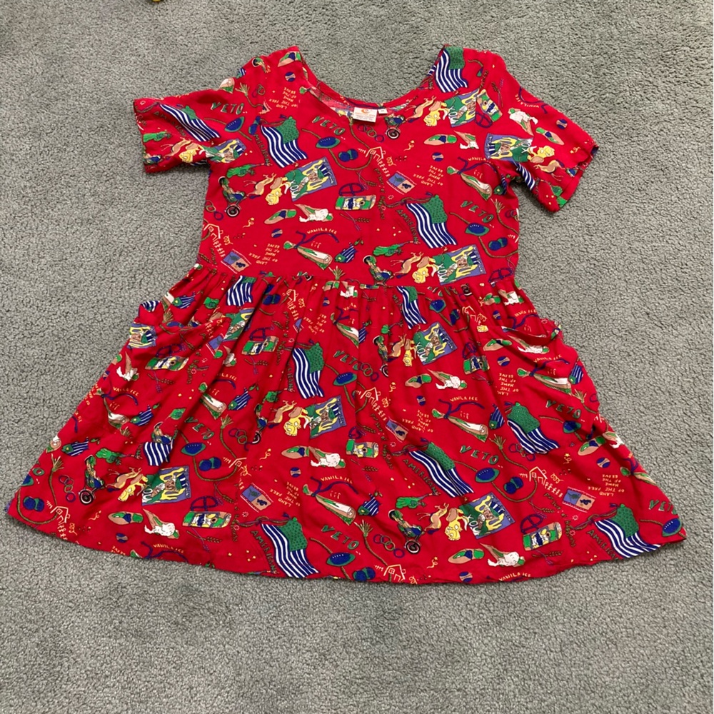 Vintage patriotic American mini dress with pockets